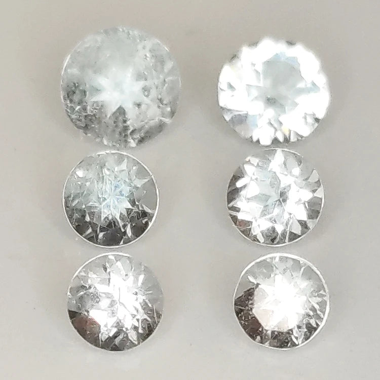 Aquamarine Round Cut 3.3-4.5mm 1ct