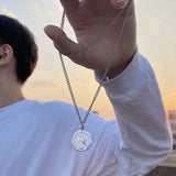 Zodiac Necklace 316L Stainless Steel Pendant Necklace Constellations Necklace