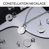 Zodiac Necklace 316L Stainless Steel Pendant Necklace Constellations Necklace