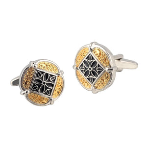 Retro Silver Plated Cufflinks