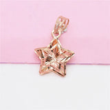 Purple Star Pendant 14K Rose Necklace Wedding Jewelry