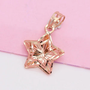 Purple Star Pendant 14K Rose Necklace Wedding Jewelry