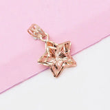 Purple Star Pendant 14K Rose Necklace Wedding Jewelry