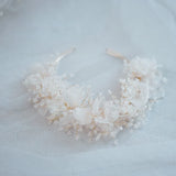 Greek Beaded Crepe Hair Tiara Bride Headdress Wedding Hair Accessories