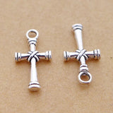 Alloy Antique Silver Cross Charm Pendant Choker DIY Jewelry Making Necklace