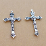 Alloy Antique Silver Cross Charm Pendant Choker DIY Jewelry Making Necklace
