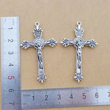 Alloy Antique Silver Cross Charm Pendant Choker DIY Jewelry Making Necklace