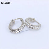 Crystal Hoop Earrings Female Models Stainless Steel Jewelry Wholesale