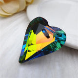 Crystal Heart Pendant Necklace DIY Supplies Rhinestone Choker Glass Beads