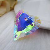 Crystal Heart Pendant Necklace DIY Supplies Rhinestone Choker Glass Beads