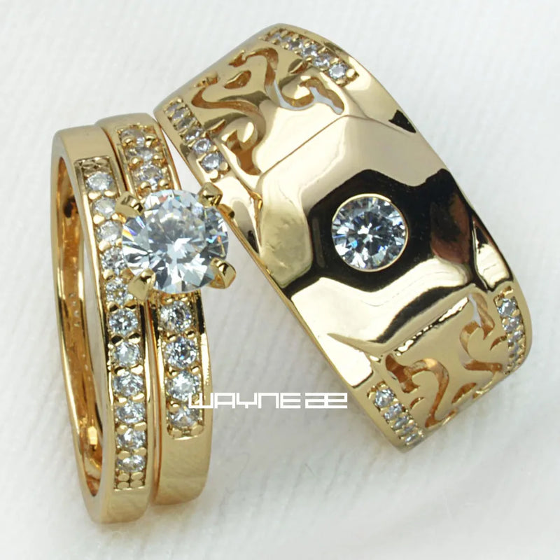 CZ Lover's Ring Band R285 Men 9-15 Women 6-10