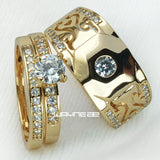 CZ Lover's Ring Band R285 Men 9-15 Women 6-10