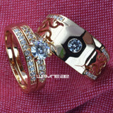 CZ Lover's Ring Band R285 Men 9-15 Women 6-10