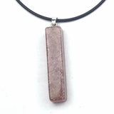 Cuboid Strawberry Quartz Stone Pendant for DIY Jewelry