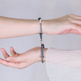 Personalized Distance Couples Bracelet Set