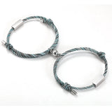 Personalized Distance Couples Bracelet Set