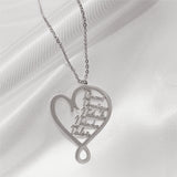 Personalized Family Name Heart Necklace