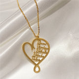 Personalized Family Name Heart Necklace