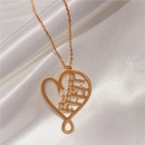 Personalized Family Name Heart Necklace