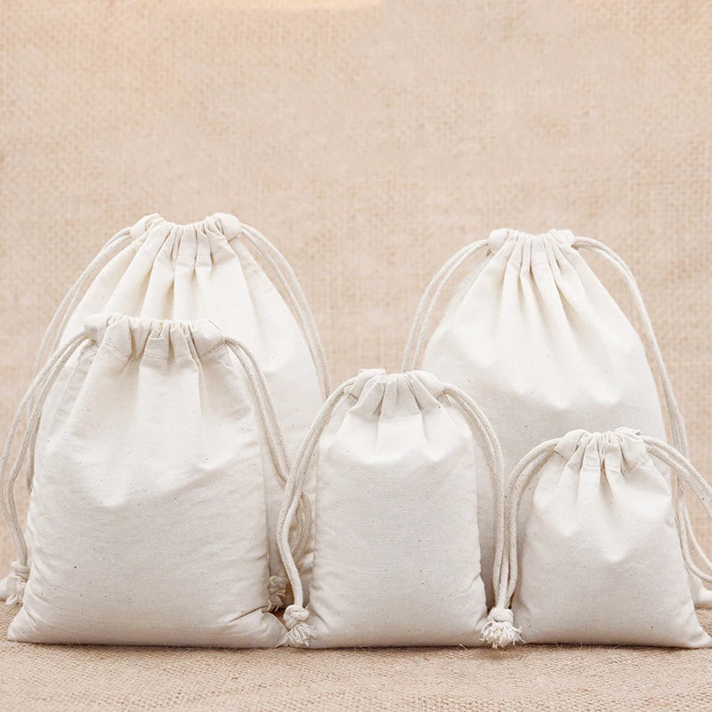 Cotton Logo Print Bag Tea Pouch Shoes 20p