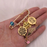 Personalized Muslim Allah Quran Vanyakad Four Qul Suras Brooch Baby Pin