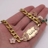 Personalized Muslim Stainless Steel Baby Child Bangles Bracelets