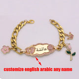 Personalized Muslim Stainless Steel Baby Child Bangles Bracelets