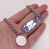 Personalized Stainless Steel Baby Bangles with Ayatul Kursi Engraving