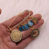 Islamic Quran Four Qul Suras Allah Baby Brooch Pin