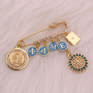 Islamic Quran Four Qul Suras Allah Baby Brooch Pin
