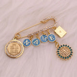 Islamic Quran Four Qul Suras Allah Baby Brooch Pin
