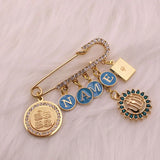 Islamic Quran Four Qul Suras Allah Baby Brooch Pin