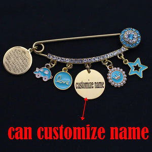 Custom AYATUL KURSI Stainless Steel Baby Pin