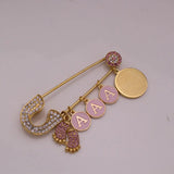 Pink Ayatul Kursi Baby Pin Brooch