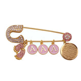 Pink Ayatul Kursi Baby Pin Brooch