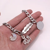 Customizable Arabic Islam Crescent Moon Star Amulet Quran Baby Bracelet