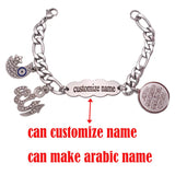Customizable Arabic Islam Crescent Moon Star Amulet Quran Baby Bracelet