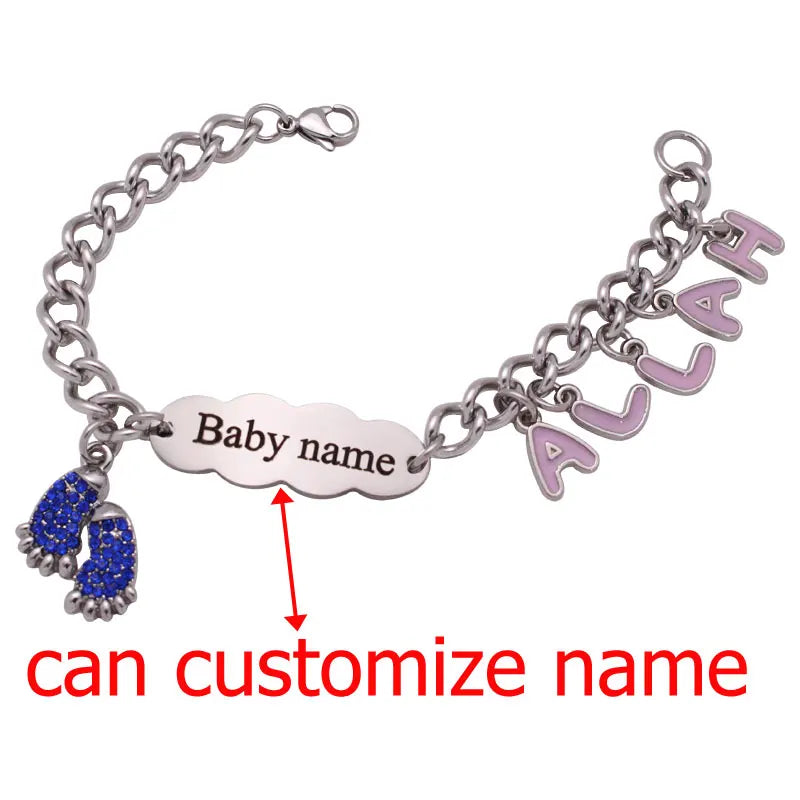 Muslim Allah Stainless Steel Baby Bangles