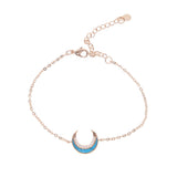 Moon Statement Bracelet for Women Bohemia Double Horn Pendant