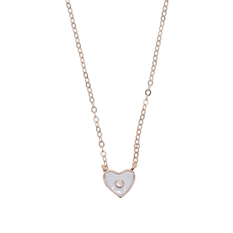 Moon Star Heart Charm 925 Sterling Silver Necklace