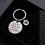 Mini Cat Charm Keychain DIY Engraved Keyring Birthday