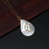 Religious Cross Eye Charm Pendant Choker Necklace