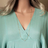 925 Sterling Silver Station Chain Necklace for Women - 3 Sizes Available