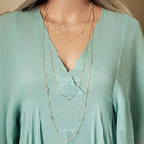 925 Sterling Silver Station Chain Necklace for Women - 3 Sizes Available