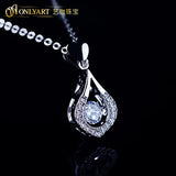 Dancing Stone Silver 925 Pendant Necklace Jewelry
