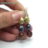 Dark Peacock Hong Kong Baroque Pearls Bracelet Set