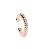 925 Silver CZ Circle Clip Earring