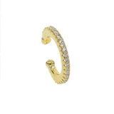 925 Silver CZ Circle Clip Earring