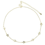 925 Silver Star Charm Choker Necklace
