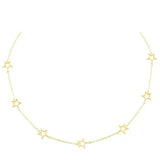 925 Silver Star Charm Choker Necklace